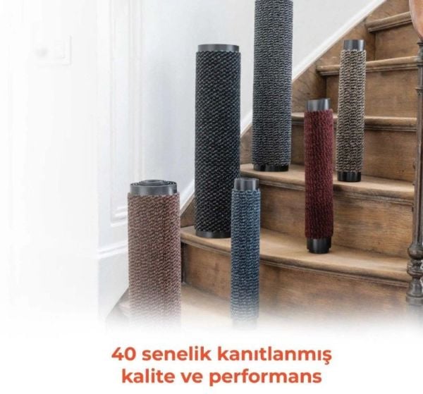 Bordo Kapı Önü Nem Ve Toz Alıcı Kauçuk Paspas Dayanıklı Kaymaz Taban