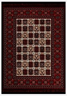 Crea Halı Truva TR21 Afgan Desen Bordo Kırmızı Etnik Modern Halı My Crea Home