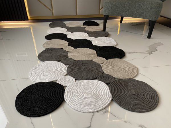 Halımax Milda 42 Gri Antrasit Jüt Hasırlı El Örgüsü Çift Taraflı Kilim Dikdörtgen Jüt Halı 100x150