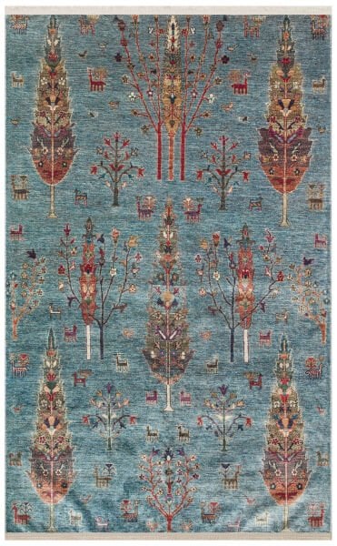 Eko Halı Antique ATK 09 Aqua  Antik Desen Makinede Yıkanabilir Halı Kaymaz Taban Vintage Modern Salon Mutfak Koridor Halısı