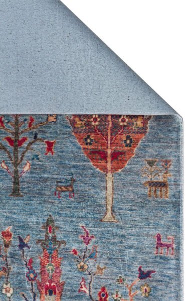 Eko Halı Antique ATK 09 Aqua  Antik Desen Makinede Yıkanabilir Halı Kaymaz Taban Vintage Modern Salon Mutfak Koridor Halısı