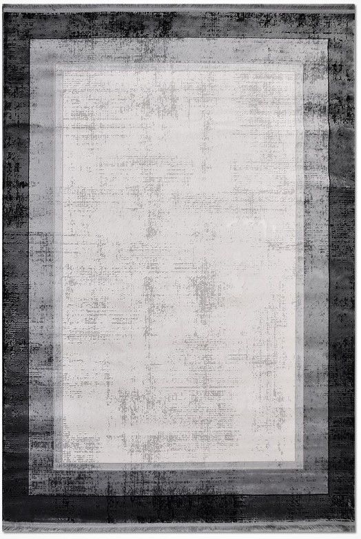 Crea Halı Lenon 13401 Akrilik Dokuma Gri Çerçeveli Modern Halı My Crea Home
