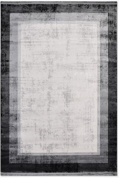 Crea Halı Lenon 13401 Akrilik Dokuma Gri Çerçeveli Modern Halı My Crea Home