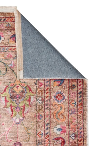 Eko Halı Antique ATK 08 Beige Antik Desen Makinede Yıkanabilir Halı Kaymaz Taban Vintage Modern Salon Mutfak Koridor Halısı
