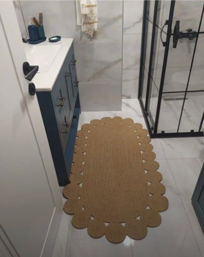 Milda 64 Jüt Hasırlı El Örgüsü Çift Taraflı Kilim Oval Jüt Halı