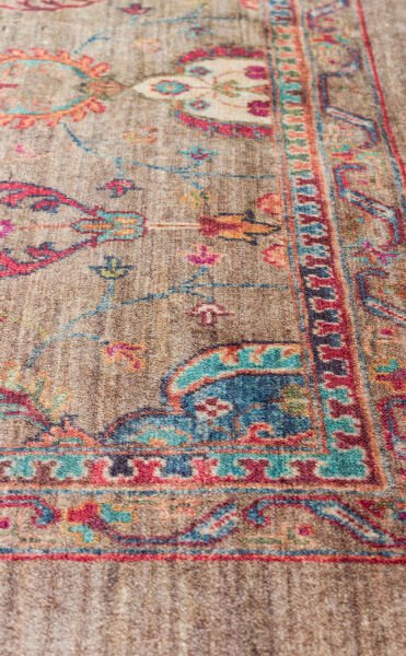 Eko Halı Antique ATK 07 Olive Antik Desen Makinede Yıkanabilir Halı Kaymaz Taban Vintage Modern Salon Mutfak Koridor Halısı