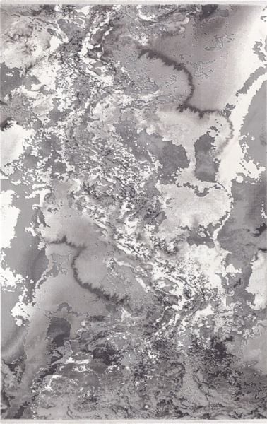 Merinos Halı Therapy 19112 096 Yün Tuşeli Modern Salon Halısı Gri