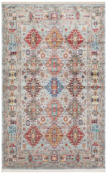 Eko Halı Antique ATK 06 Aqua Antik Desen Makinede Yıkanabilir Halı Kaymaz Taban Vintage Modern Salon Mutfak Koridor Halısı