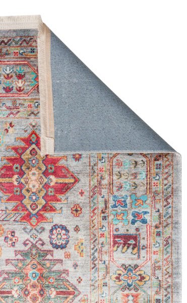 Eko Halı Antique ATK 06 Aqua Antik Desen Makinede Yıkanabilir Halı Kaymaz Taban Vintage Modern Salon Mutfak Koridor Halısı