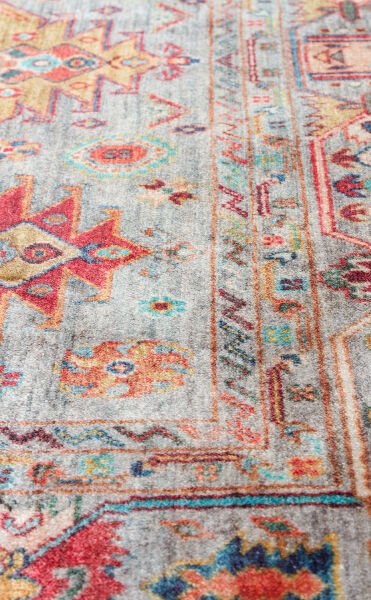 Eko Halı Antique ATK 06 Aqua Antik Desen Makinede Yıkanabilir Halı Kaymaz Taban Vintage Modern Salon Mutfak Koridor Halısı
