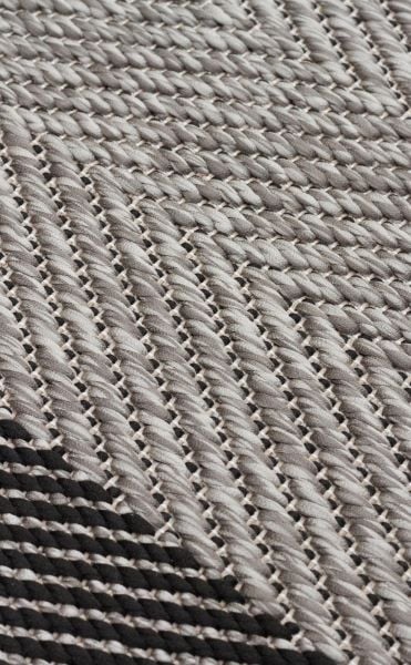 Eko Halı Mono MNO 02 Dark Grey Hav Toz Vermez Sisal Halı Kolay Temizlenen Hasır Dokulu Modern Halı