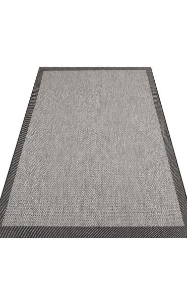 Eko Halı Mono MNO 02 Dark Grey Hav Toz Vermez Sisal Halı Kolay Temizlenen Hasır Dokulu Modern Halı