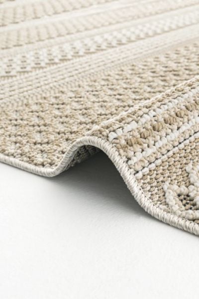 Eko Halı Soho SH 05 Beige Hav Toz Vermez Modern Bukle Makine Halısı Yolluk Krem Bej Mutfak Halısı