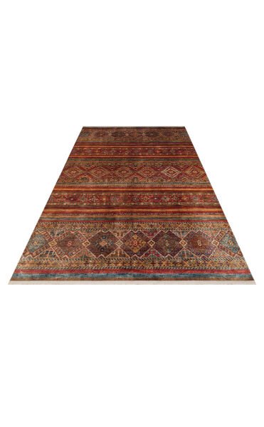 Eko Halı Antique ATK 05 Multy Antik Desen Makinede Yıkanabilir Halı Kaymaz Taban Vintage Modern Salon Mutfak Koridor Halısı