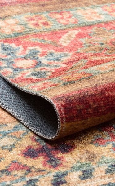 Eko Halı Antique ATK 05 Multy Antik Desen Makinede Yıkanabilir Halı Kaymaz Taban Vintage Modern Salon Mutfak Koridor Halısı