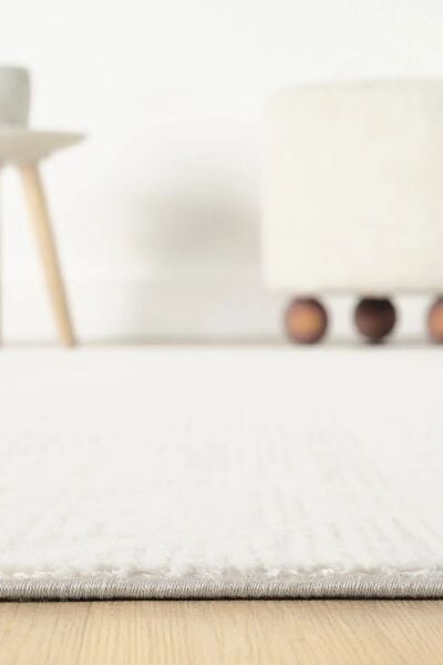 Seyran Halı Asya 522 Gri Akrilik Salon Halısı Yolluk Modern Akrilik Halı Dokuma Taban Saçaklı Modern Şık Halı