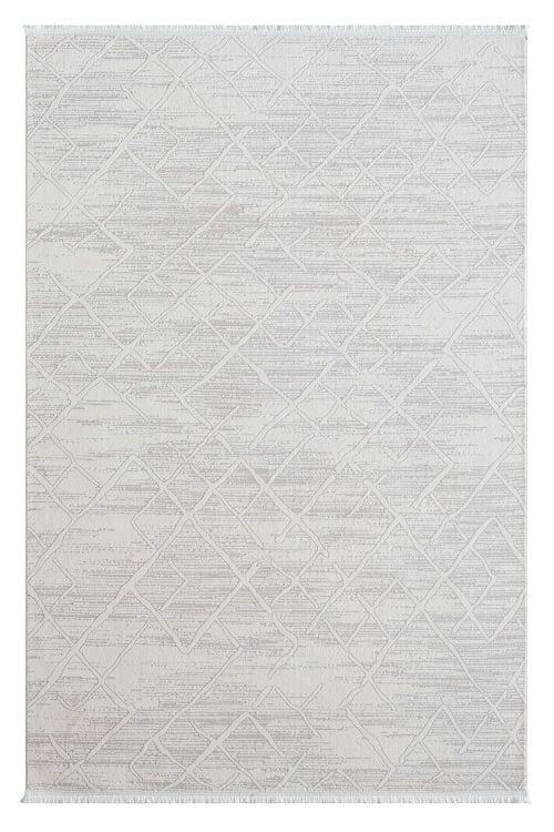 Seyran Halı Asya 522 Gri Akrilik Salon Halısı Yolluk Modern Akrilik Halı Dokuma Taban Saçaklı Modern Şık Halı