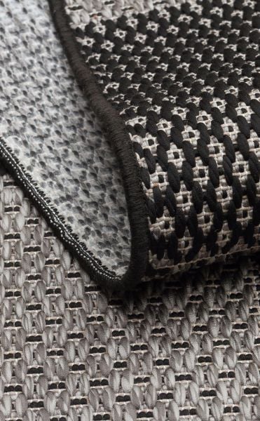 Eko Halı Mono MNO 01 Dark Grey Hav Toz Vermez Sisal Halı Kolay Temizlenen Hasır Dokulu Modern Halı