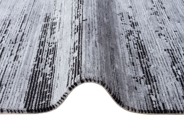 Türkmen Halı Alya Antialerjik Modern Akrilik Makine Halısı 20434 Siyah 160x230