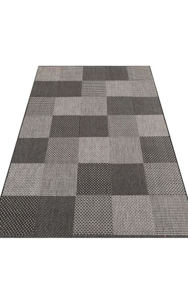Eko Halı Mono MNO 01 Dark Grey Hav Toz Vermez Sisal Halı Kolay Temizlenen Hasır Dokulu Modern Halı