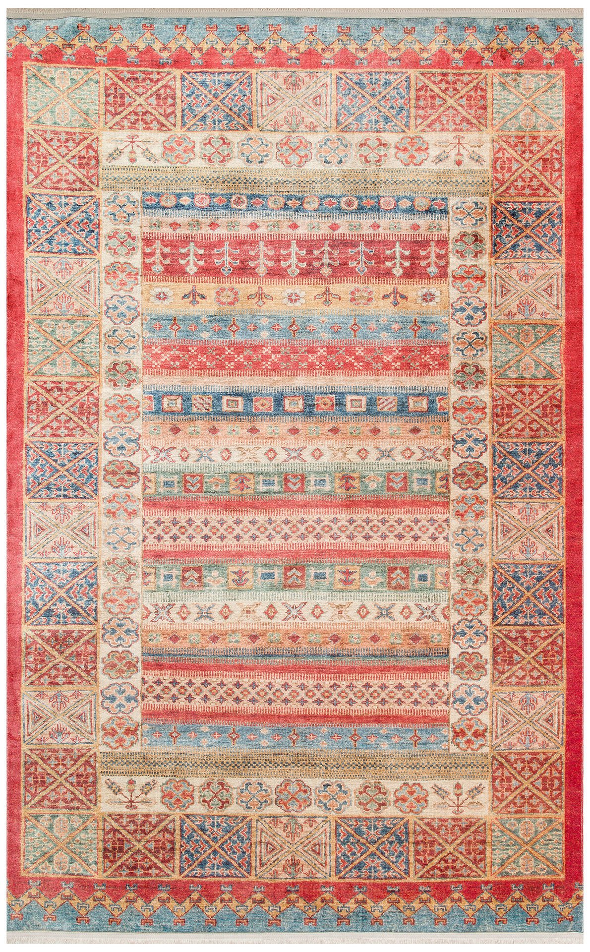 Eko Halı Antique ATK 04 Multy Antik Desen Makinede Yıkanabilir Halı Kaymaz Taban Vintage Modern Salon Mutfak Koridor Halısı