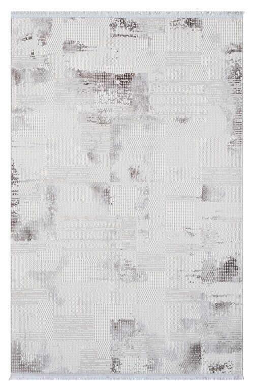 Seyran Halı Asya 527 Gri Akrilik Salon Halısı Yolluk Modern Akrilik Halı Dokuma Taban Saçaklı Modern Şık Halı
