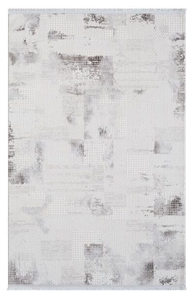 Seyran Halı Asya 527 Gri Akrilik Salon Halısı Yolluk Modern Akrilik Halı Dokuma Taban Saçaklı Modern Şık Halı