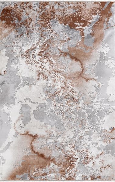 Merinos Halı Therapy 19112 020 Yün Tuşeli Modern Salon Halısı Gri Kahve 200x290