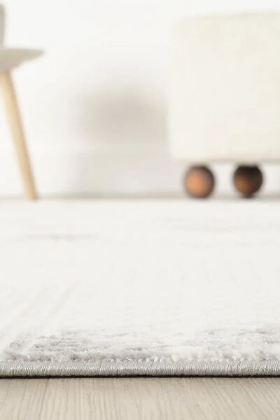 Seyran Halı Asya 527 Gri Akrilik Salon Halısı Yolluk Modern Akrilik Halı Dokuma Taban Saçaklı Modern Şık Halı