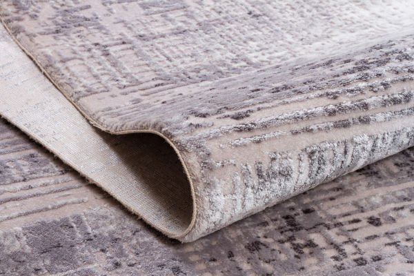 Türkmen Halı Alya Antialerjik Modern Akrilik Makine Halısı 20440 Gri 80x150
