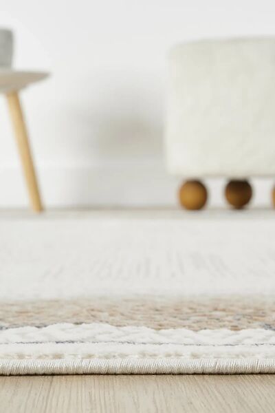 Seyran Halı Asya 525 Mavi Akrilik Çerçeveli Klasik Desen Salon Halısı Yolluk Modern Akrilik Halı Dokuma Taban Saçaklı Modern Şık Halı