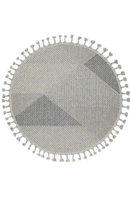 Eko Halı Soho SH 08 Grey Multy Hav Toz Vermez Modern Bukle Makine Halısı Yuvarlak Yolluk Gri Mutfak Halısı