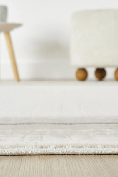 Seyran Halı Asya 526 Mavi Akrilik Çerçeveli Klasik Desen Salon Halısı Yolluk Modern Akrilik Halı Dokuma Taban Saçaklı Modern Şık Halı