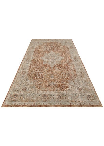 Eko Halı Efes 05 Terra XW  Vintage Etnik Desenlere Sahip Özel Yumuşak Tuşeli Polysoft İpler ile Üretilen Makine Halısı