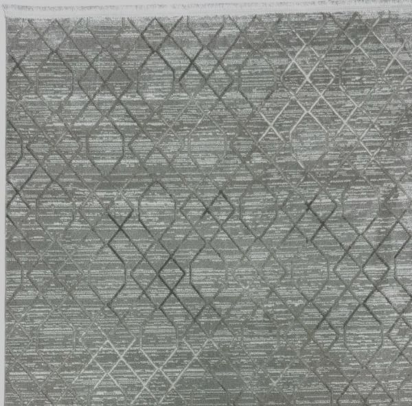 Seyran Halı Grad  3206 Gri Antrasit Modern Dokuma Kaymaz Taban Halı