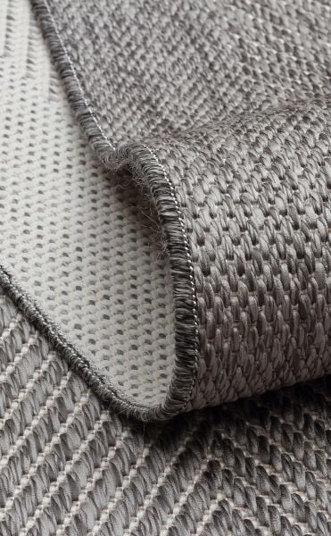 Eko Halı Mono 02 Grey Hav Toz Vermez Sisal Halı Kolay Temizlenen Hasır Dokulu Modern Halı