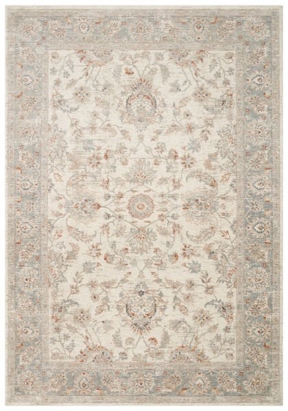 Eko Halı Efes 04 Cream Grey XW  Vintage Etnik Desenlere Sahip Özel Yumuşak Tuşeli Polysoft İpler ile Üretilen Makine Halısı