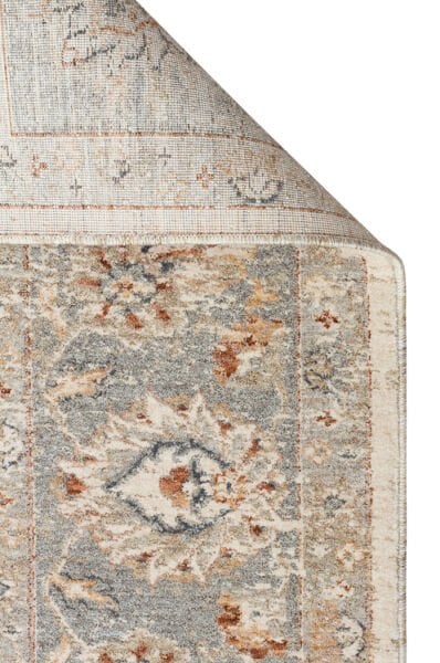 Eko Halı Efes 04 Cream Grey XW  Vintage Etnik Desenlere Sahip Özel Yumuşak Tuşeli Polysoft İpler ile Üretilen Makine Halısı