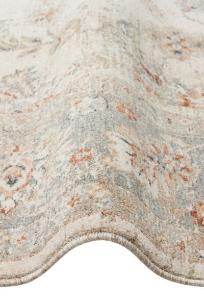 Eko Halı Efes 04 Cream Grey XW  Vintage Etnik Desenlere Sahip Özel Yumuşak Tuşeli Polysoft İpler ile Üretilen Makine Halısı