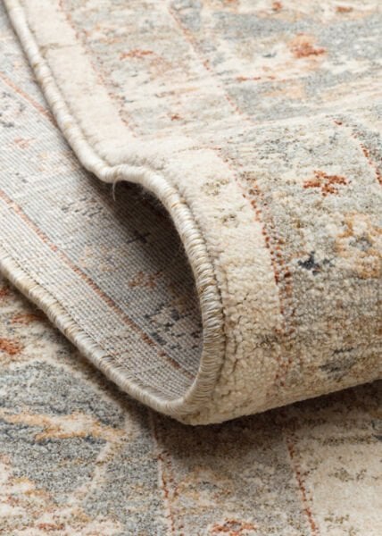 Eko Halı Efes 04 Cream Grey XW  Vintage Etnik Desenlere Sahip Özel Yumuşak Tuşeli Polysoft İpler ile Üretilen Makine Halısı