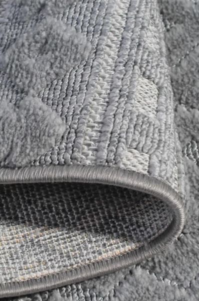 Seyran Halı İbiza 151 Gri Yumuşak Tuşeli Kabartmalı Modern Salon Halısı Mutfak Halısı Yolluk