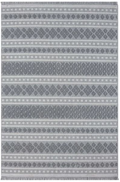 Seyran Halı İbiza 151 Gri Yumuşak Tuşeli Kabartmalı Modern Salon Halısı Mutfak Halısı Yolluk