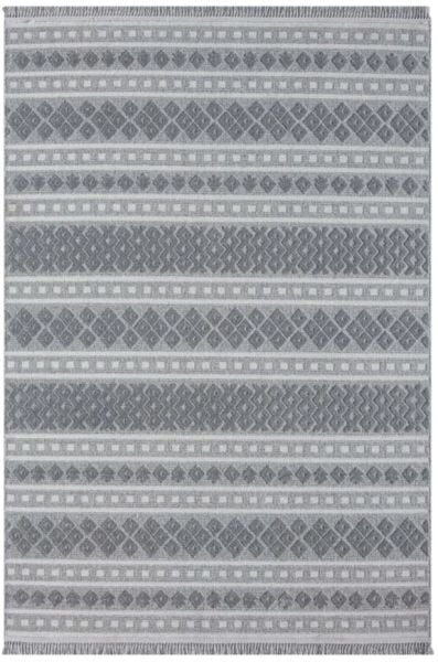 Seyran Halı İbiza 151 Gri Yumuşak Tuşeli Kabartmalı Modern Salon Halısı Mutfak Halısı Yolluk