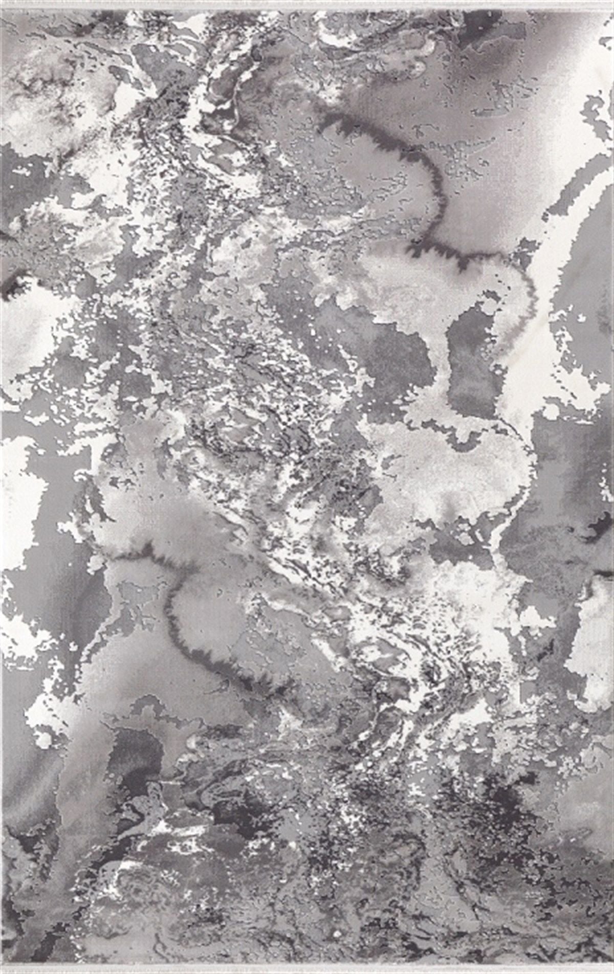 Merinos Halı Therapy 19112 096 Yün Tuşeli Modern Salon Halısı Gri 80x150