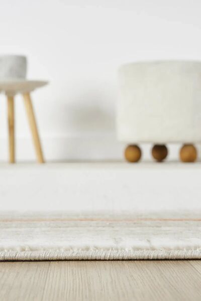 Seyran Halı Asya 526 Terra Çerçeveli Akrilik Salon Halısı Yolluk Modern Akrilik Halı Dokuma Taban Saçaklı Modern Şık Halı