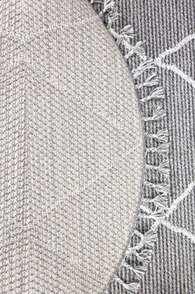Eko Halı Soho SH 02 Grey Hav Toz Vermez Modern Bukle Makine Halısı Yolluk Gri Oval Mutfak Halısı