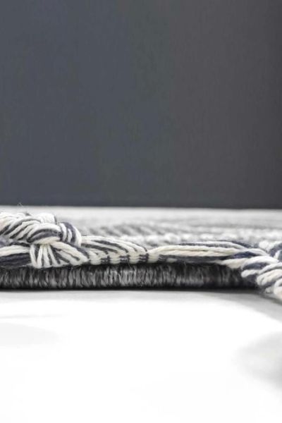 Eko Halı Soho SH 02 Grey Hav Toz Vermez Modern Bukle Makine Halısı Yolluk Gri Oval Mutfak Halısı