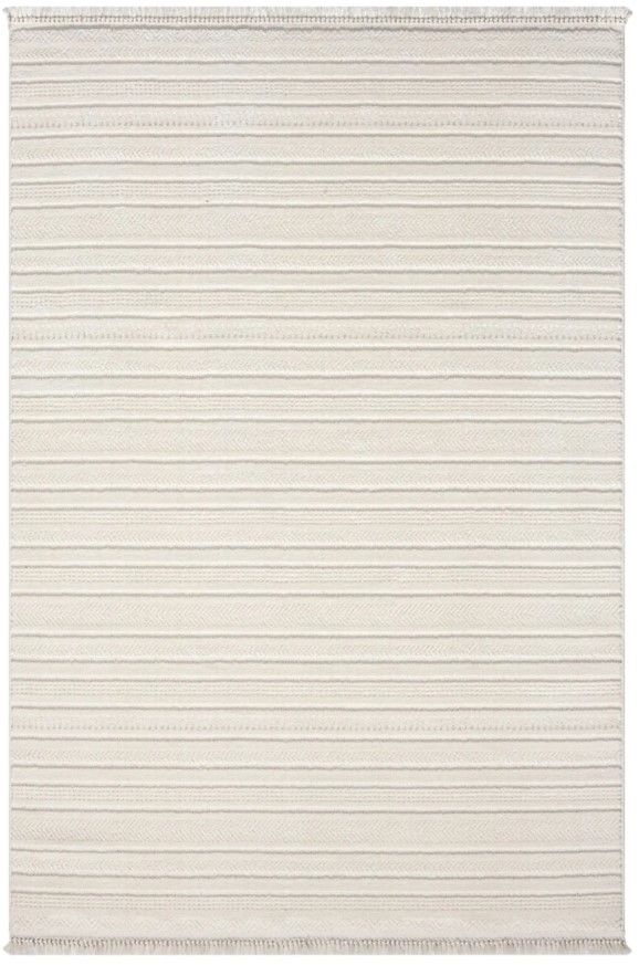 Seyran Halı İbiza 154 Krem Yumuşak Tuşeli Kabartmalı Modern Salon Halısı Mutfak Halısı Yolluk