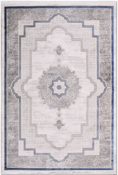 Crea Halı Belinda BM04 Akrilik Dokuma Avangart Gri Mavi Klasik Salon Halısı My Crea Home