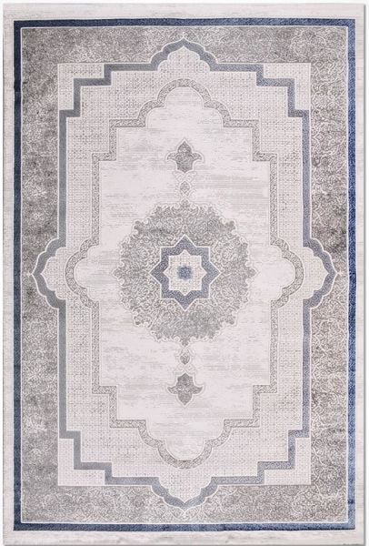 Crea Halı Belinda BM04 Akrilik Dokuma Avangart Gri Mavi Klasik Salon Halısı My Crea Home